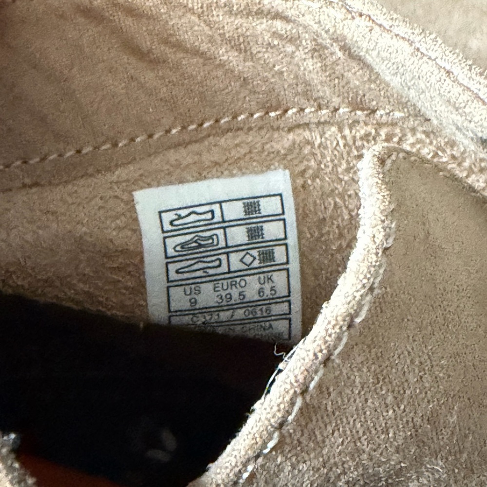 Women's Beige Suede Lace-Up Ankle Boots - Picture 5 of 7